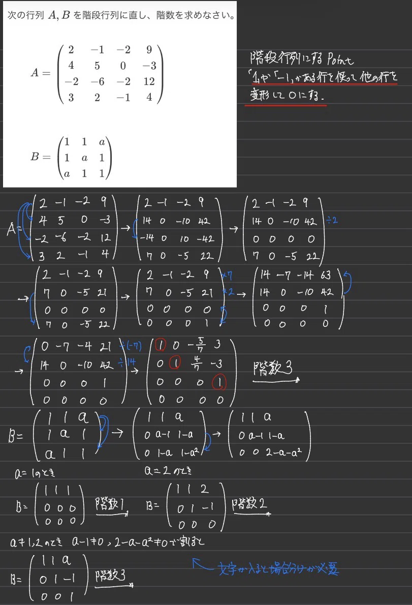 数学検定1級に向けて【線形代数①】行列、行列の掛け算、逆行列｜大学