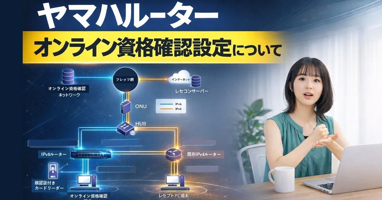 ヤマハルーター オンライン資格確認用設定を解読する｜IP実践道場