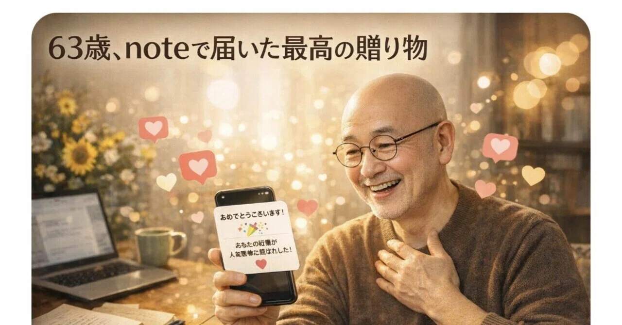 63 years old, the best gift received on note 🎁｜まったん｜60代のnote初心者を応援🍀