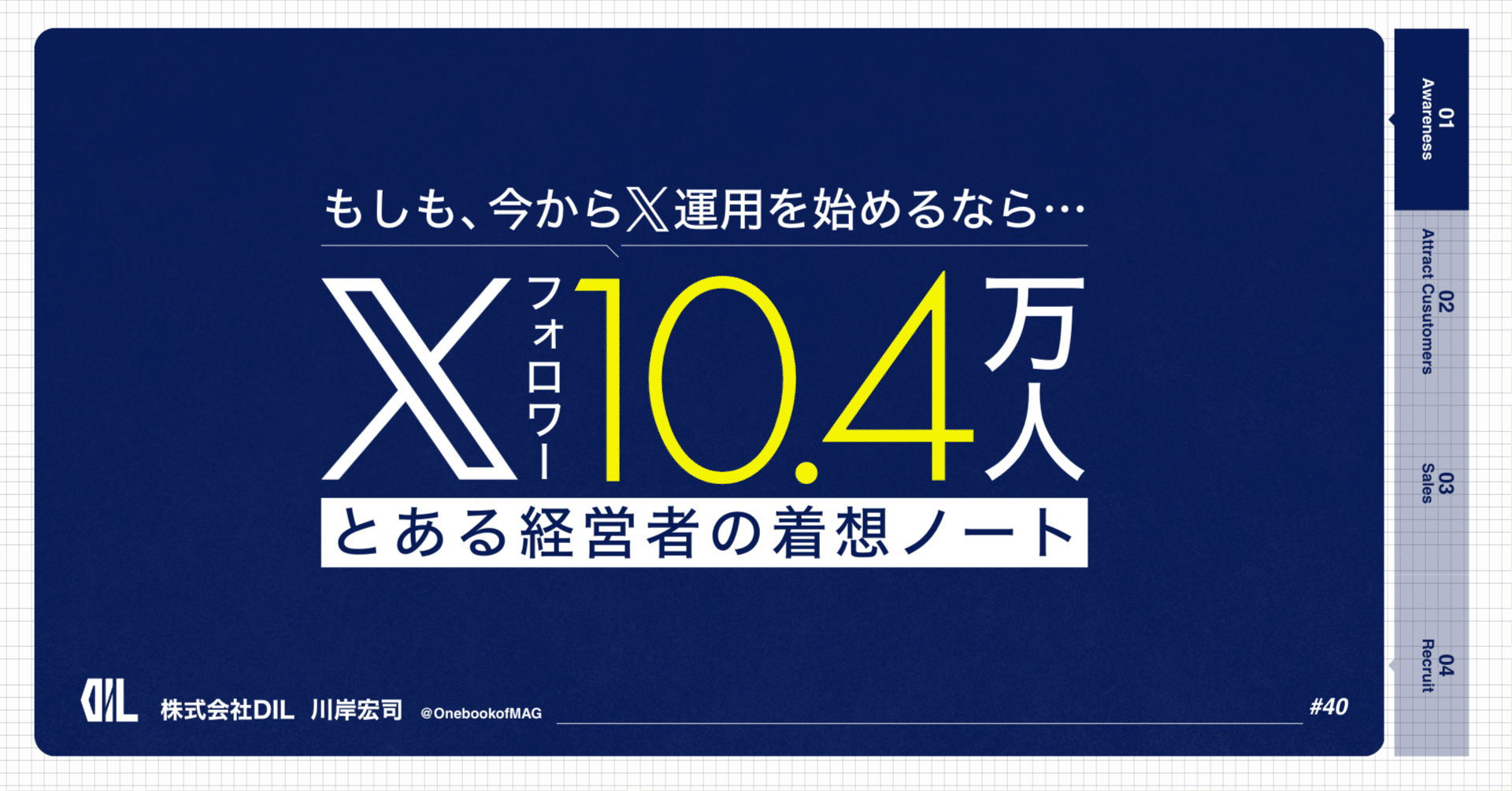 忙しい経営者のための「ミニマムX運用」ロードマップ｜DIL川岸宏司