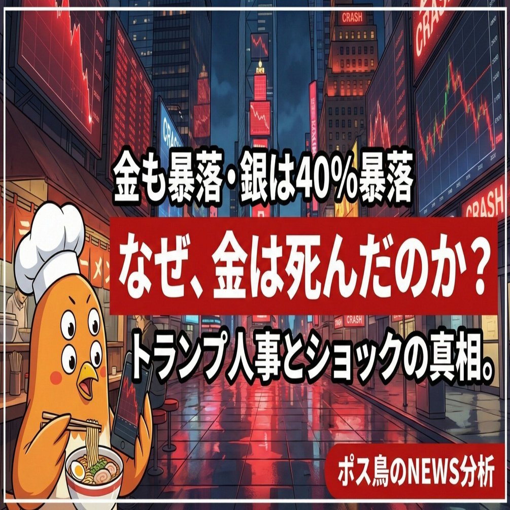 金の暴落・急落。銀は40％下落】3万円の宴は、たった4日で強制終了した