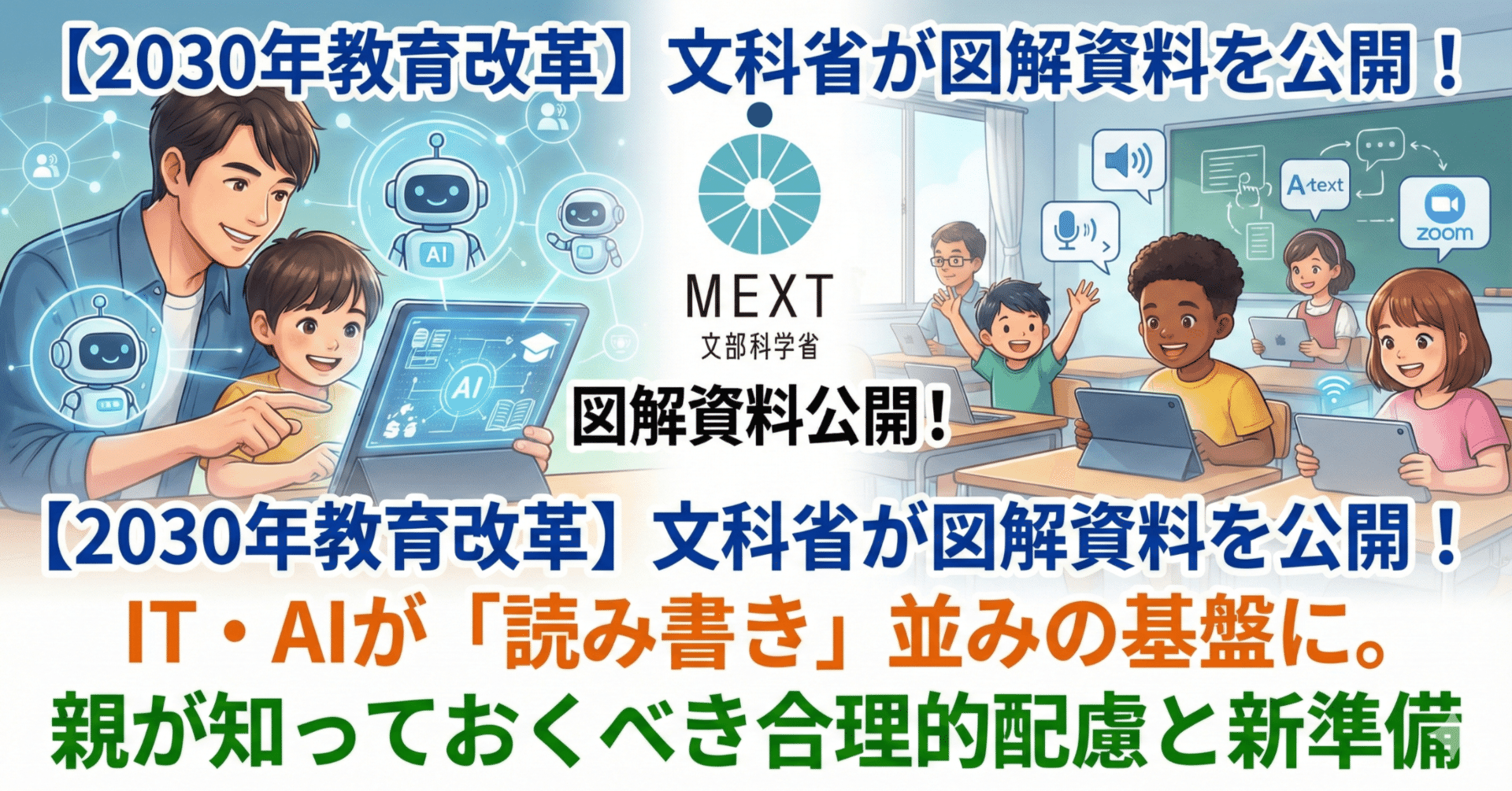 2030年、次期学習指導要領ー学校はここまで変わる】文科省が図解で公開