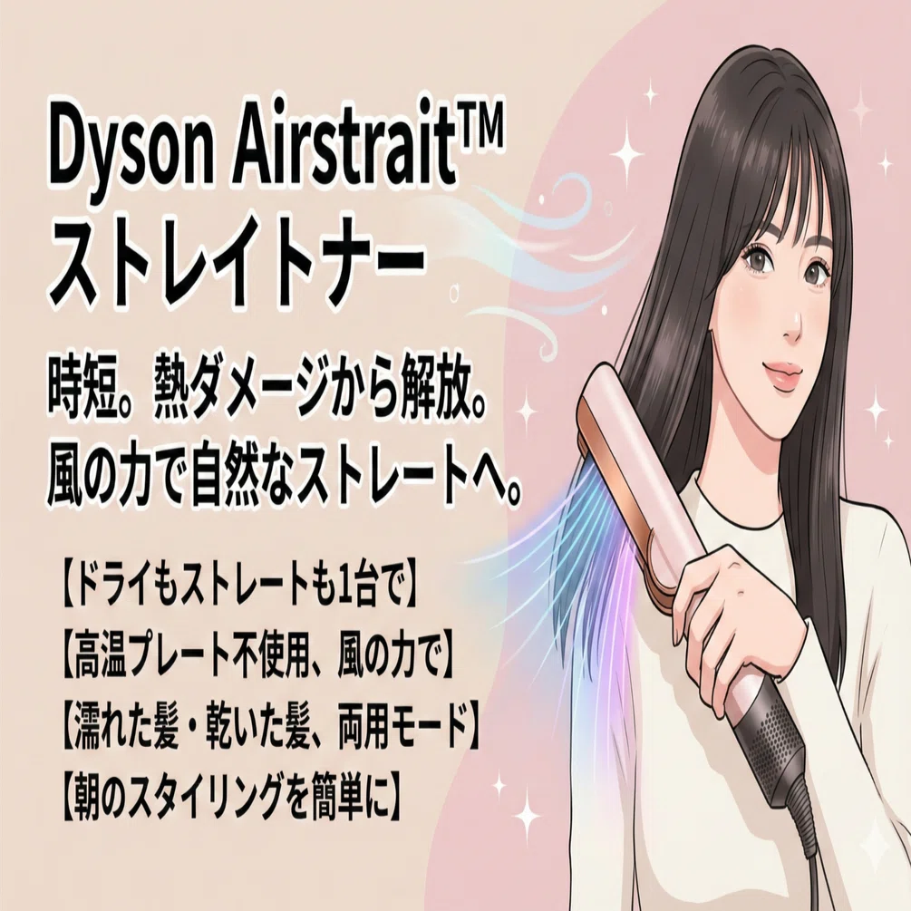 風で伸ばす」という新常識。Dyson Airstrait™ ストレイトナーは、多忙