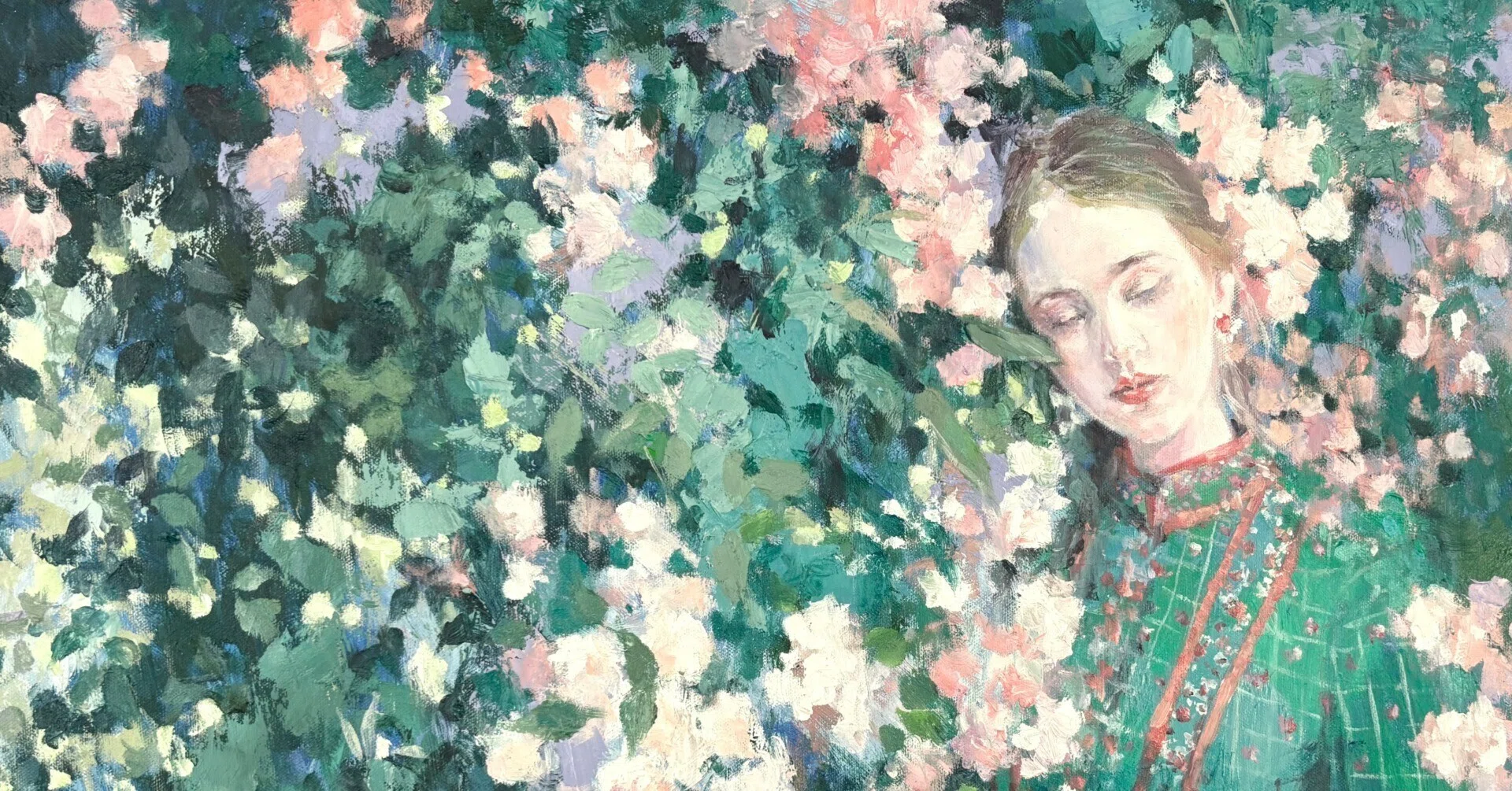 柔らかい色調 貼り絵 日本画 女性の肖像 水彩画 作品が「進化」を遂げる場所｜vasenoir 村田 旭