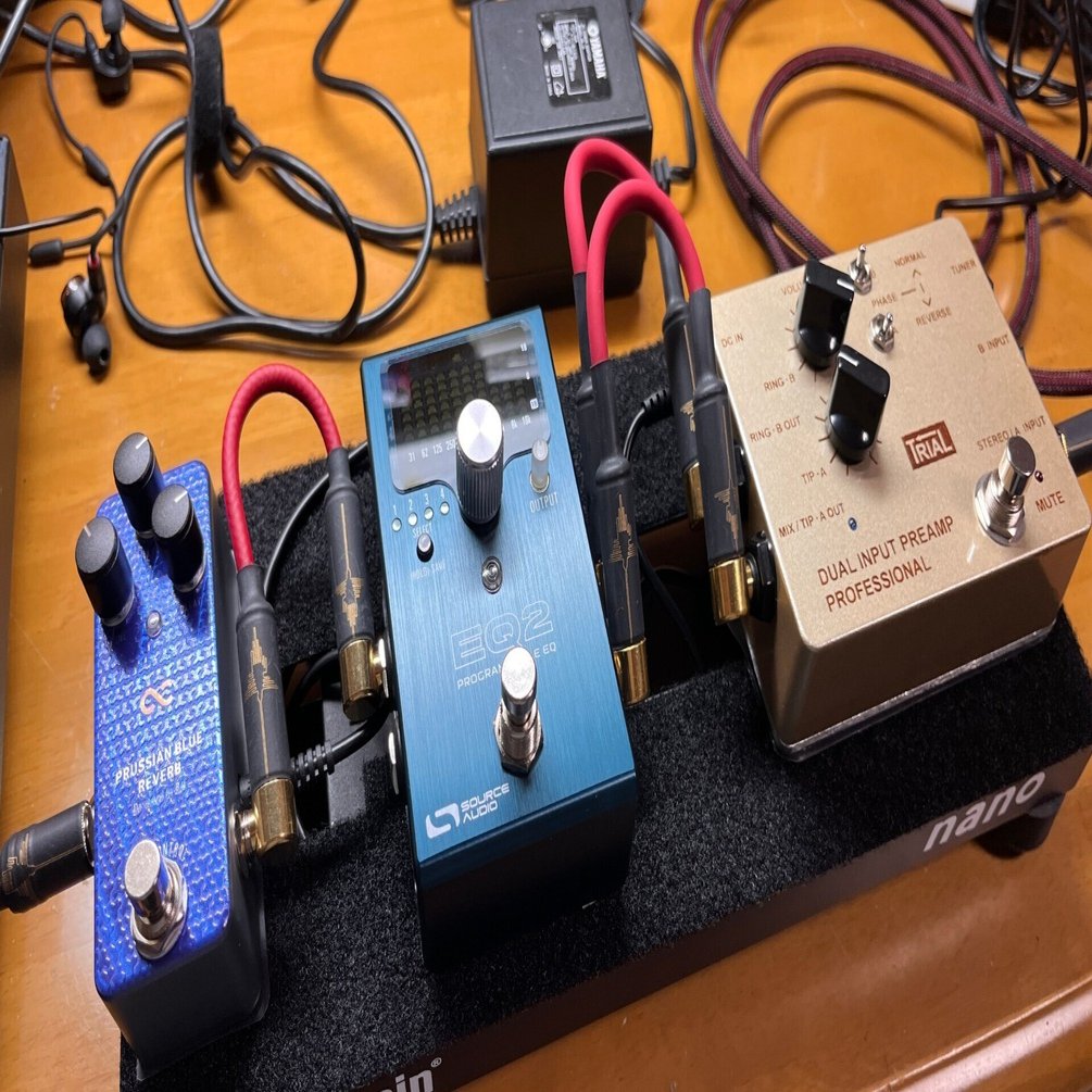 高早楽器技術（TRIAL）製2chアコギプリアンプ｜鋪田博紀@音楽