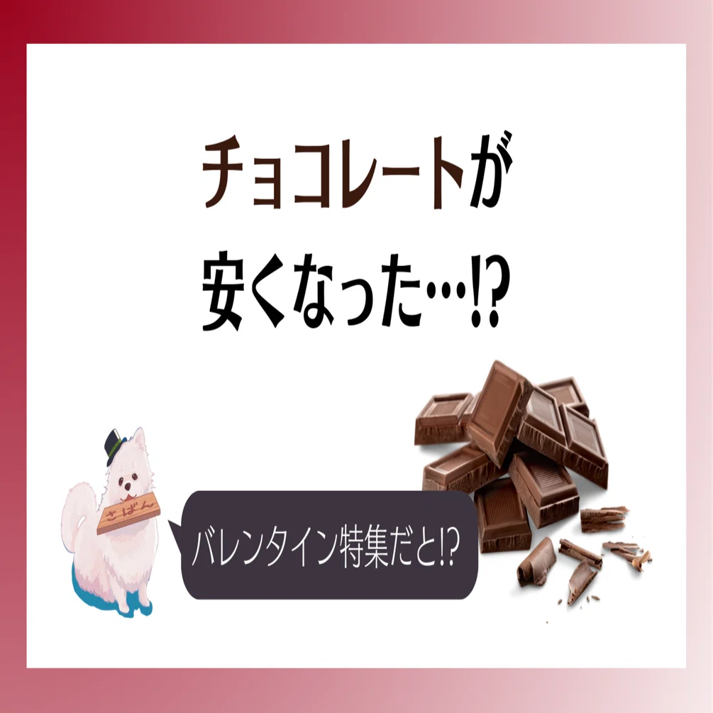 バレンタイン特集だと!?チョコレートが安くなった…!?｜saban（さばん 