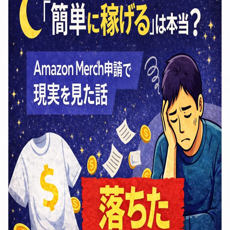 簡単に稼げる」は本当？Amazon Merch申請で現実を見た話｜パパアップデート