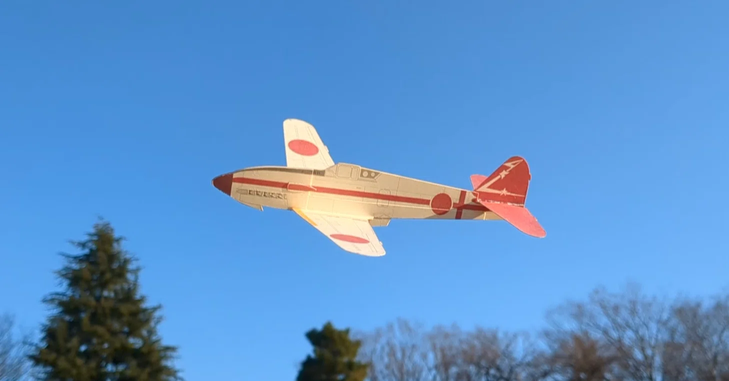 川崎航空機工業】飛燕を紙飛行機にしてみました｜wings of freedom