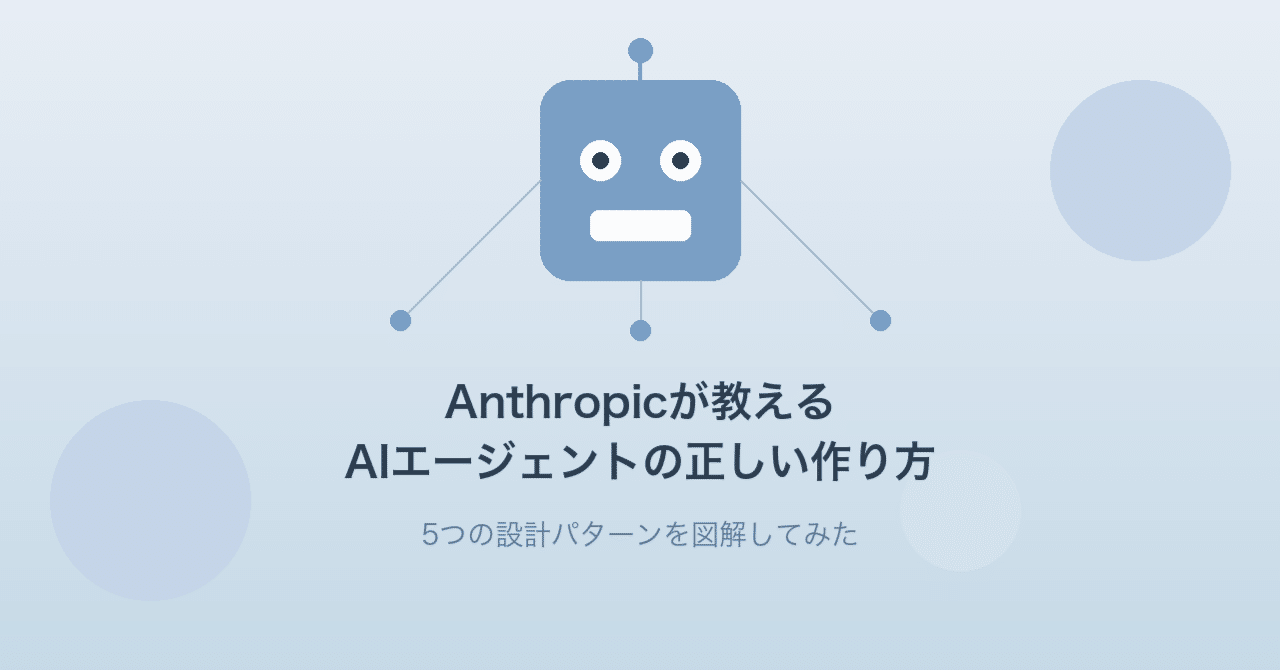 Anthropicが教える"AIエージェントの正しい作り方"——5つの設計パターンを図解してみた|みさき