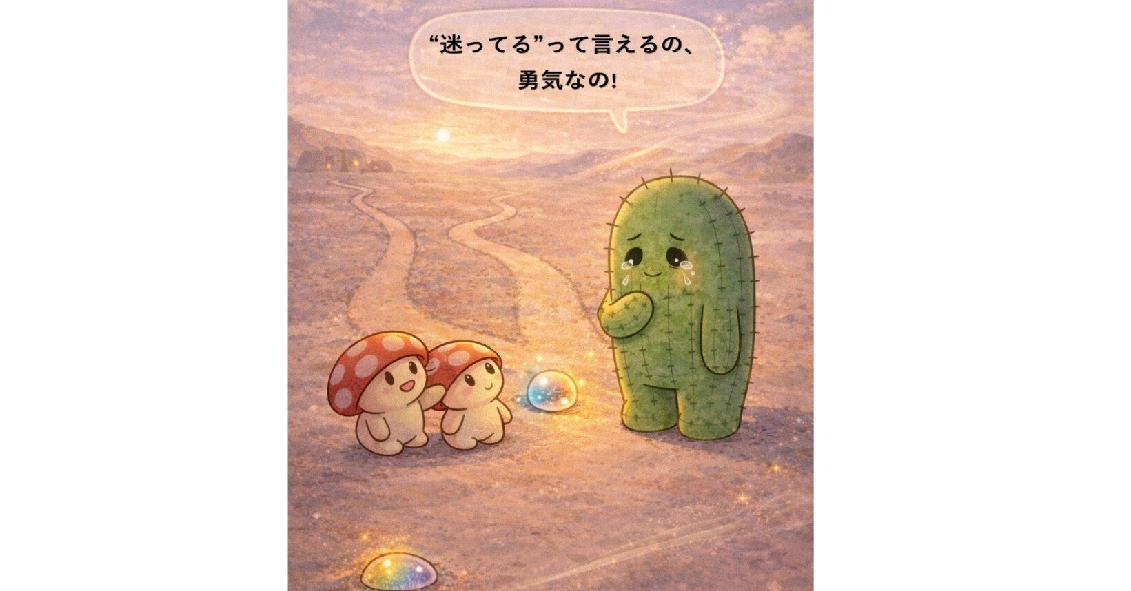 サボテン君とキノコ君の物語】第52話 まだ迷っている、という勇気