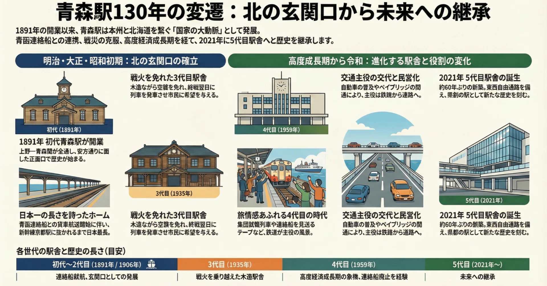 新駅舎誕生の今こそ振り返る、青森駅130年の歴史に刻まれた「5つの意外