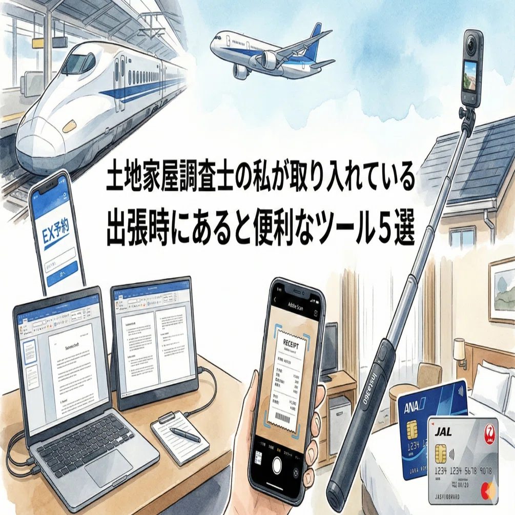 土地家屋調査士の私が取り入れている出張時にあると便利なツール5選