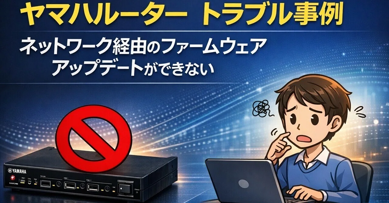 トラブル事例 ヤマハルーター ネットワーク経由のファームウェア