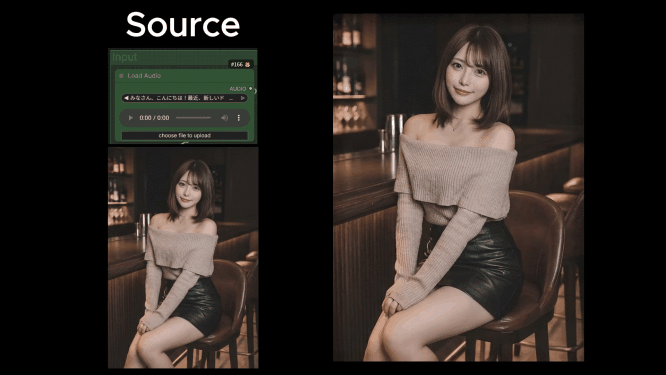 日本語 口パク対応】1枚の画像と音声だけで