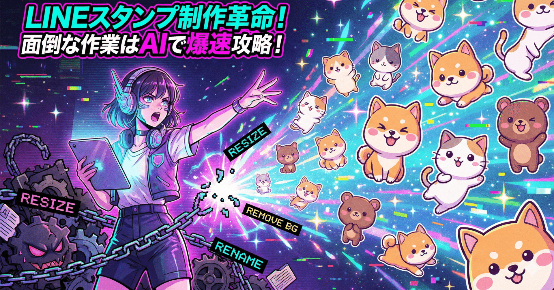 LINEスタンプ爆速作成！】スタンプ作成効率化TOOLをプレゼント