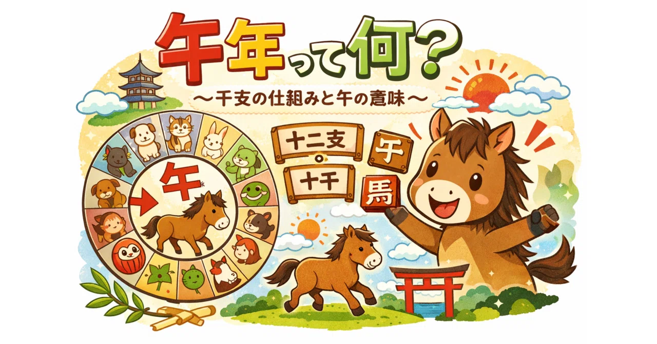 午年って何？ 干支の仕組みと「午」の意味】（午年「馬のはじまり