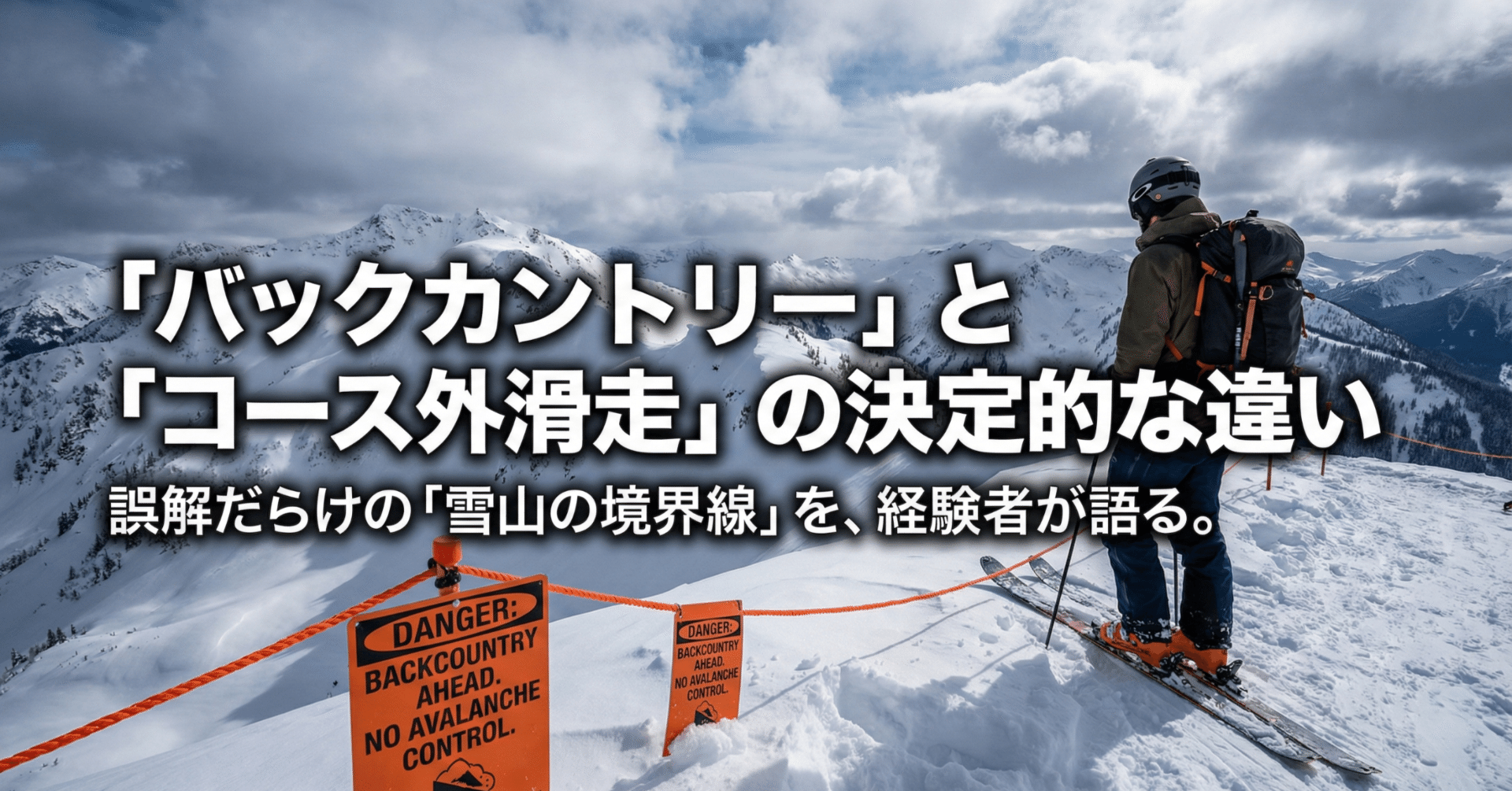 スキー場コース外」と「バックカントリー」は何が違うのか？雪山を