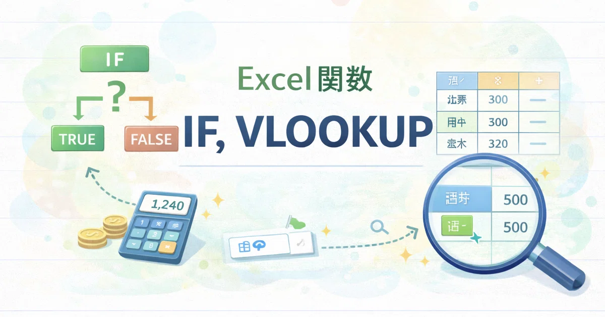 [Excel Functions] How to use IF and VLOOKUP functions｜杏