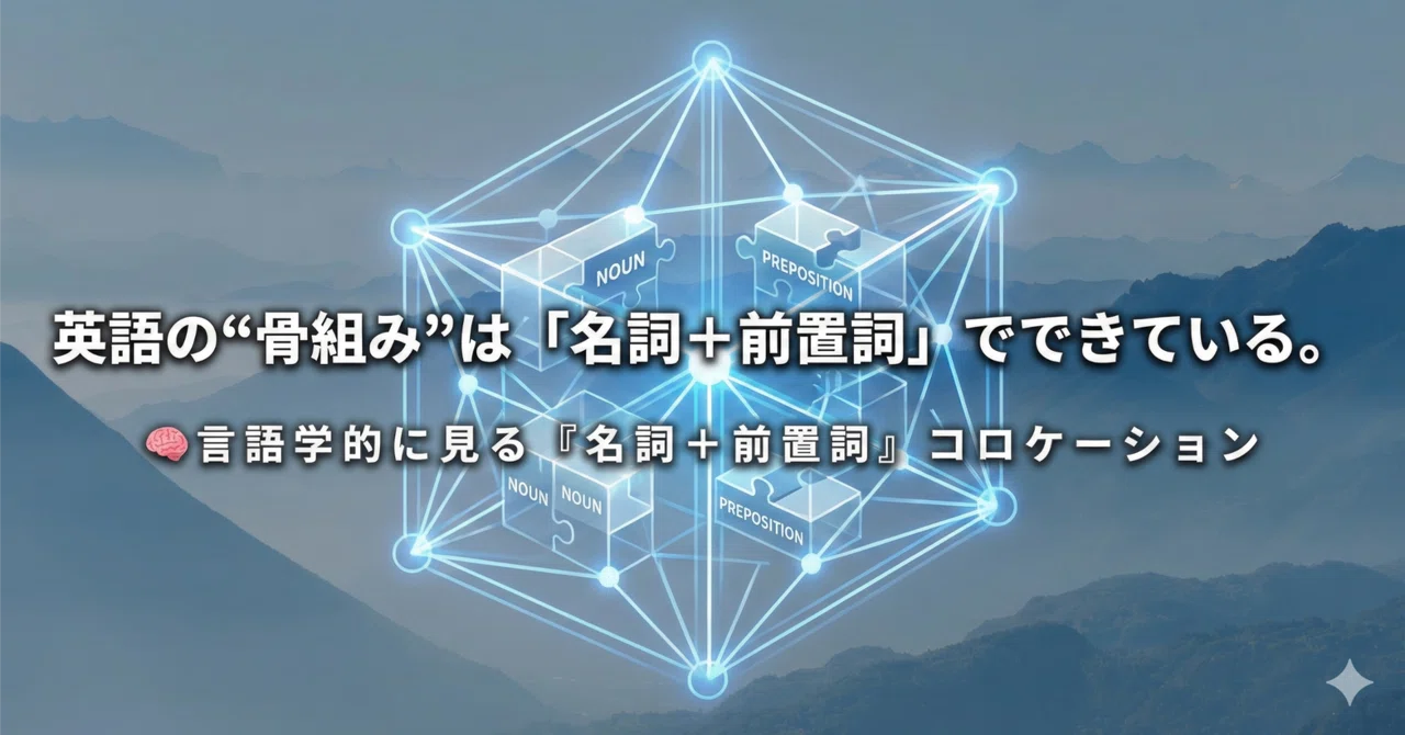 🧠言語学的に見るコロケーション学習 英語の“骨組み”は「名詞+前置詞」でできている。|見えない英語力を鍛える学習法|あいう英語