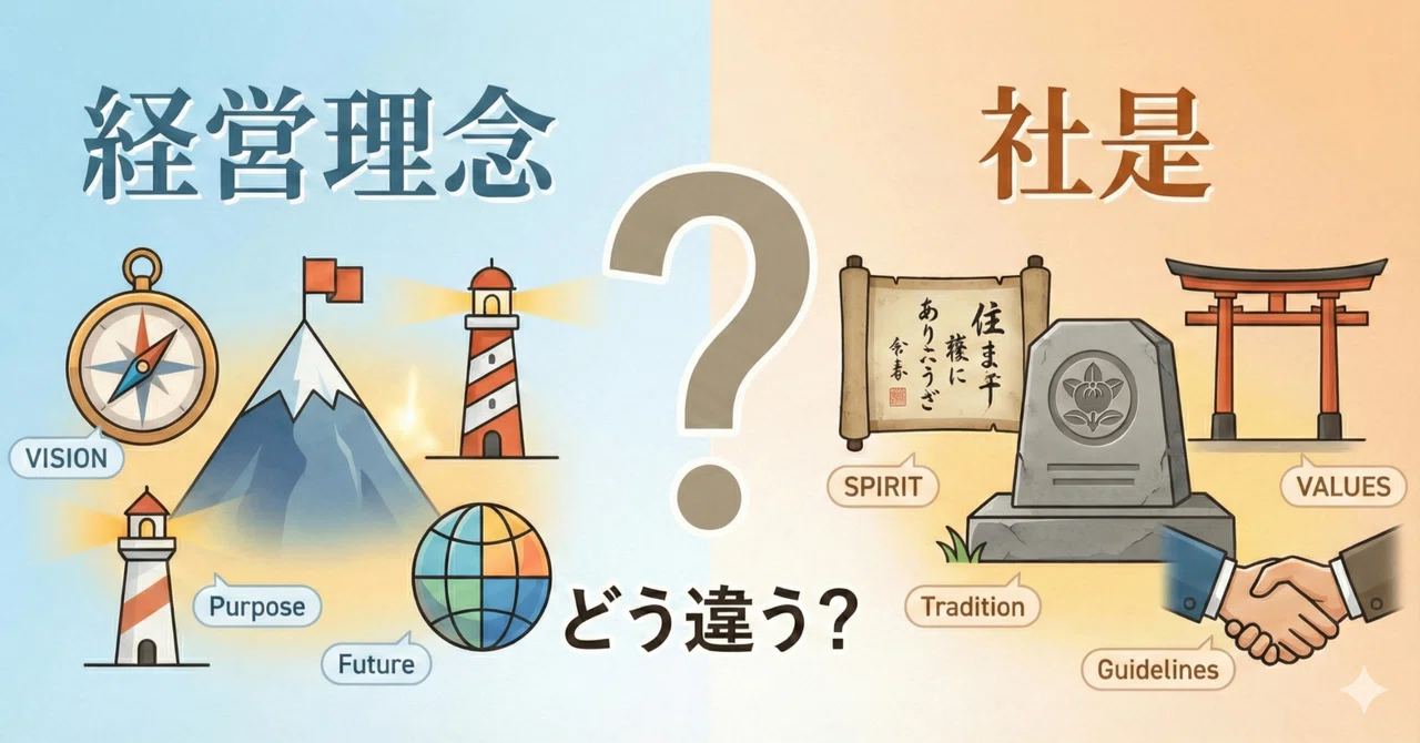 「経営理念」と「社是」、どう違う?|太田 昂志|Ota Takashi