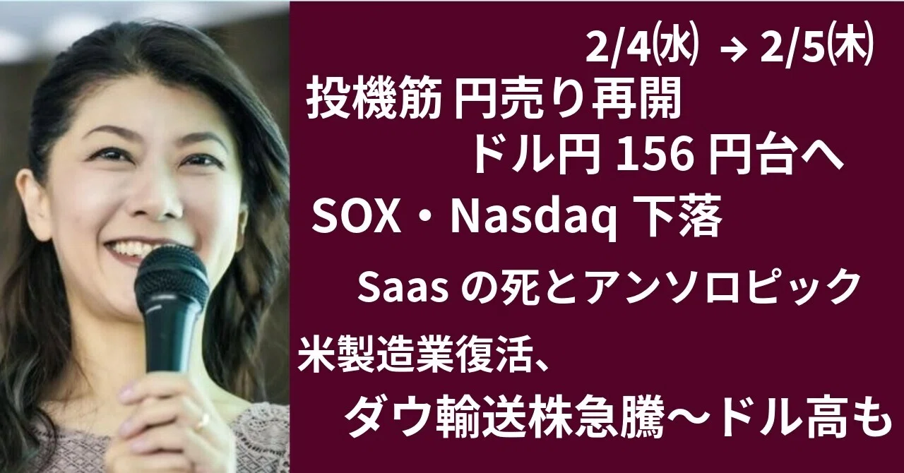高市トレード再び、投機筋円売り再開～米景気強くドル高要因も｜大橋ひろこ
