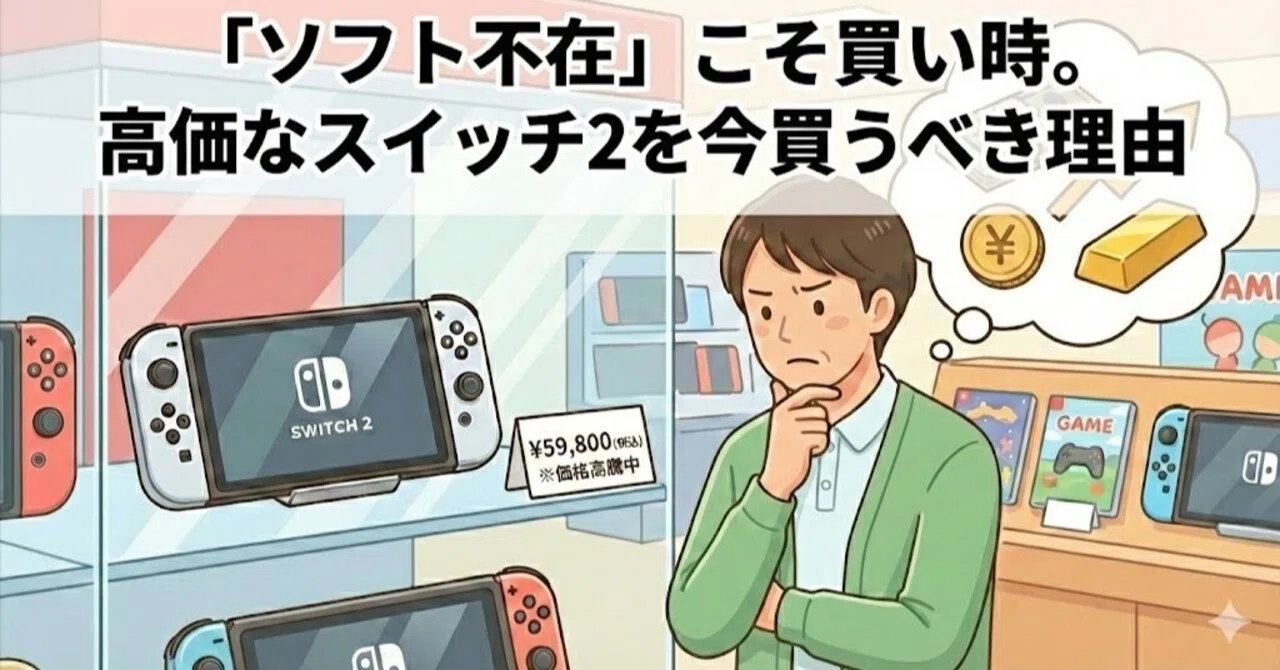 ソフト不在」こそ買い時。高価なSwitch2を今買うべき理由｜抹茶ラテ