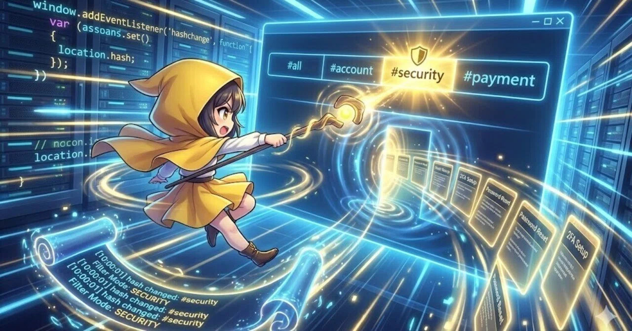【JavaScript】「戻るボタン」がちゃんと動く!hashchangeイベントで自作SPAルーティングを作る|morinokabu