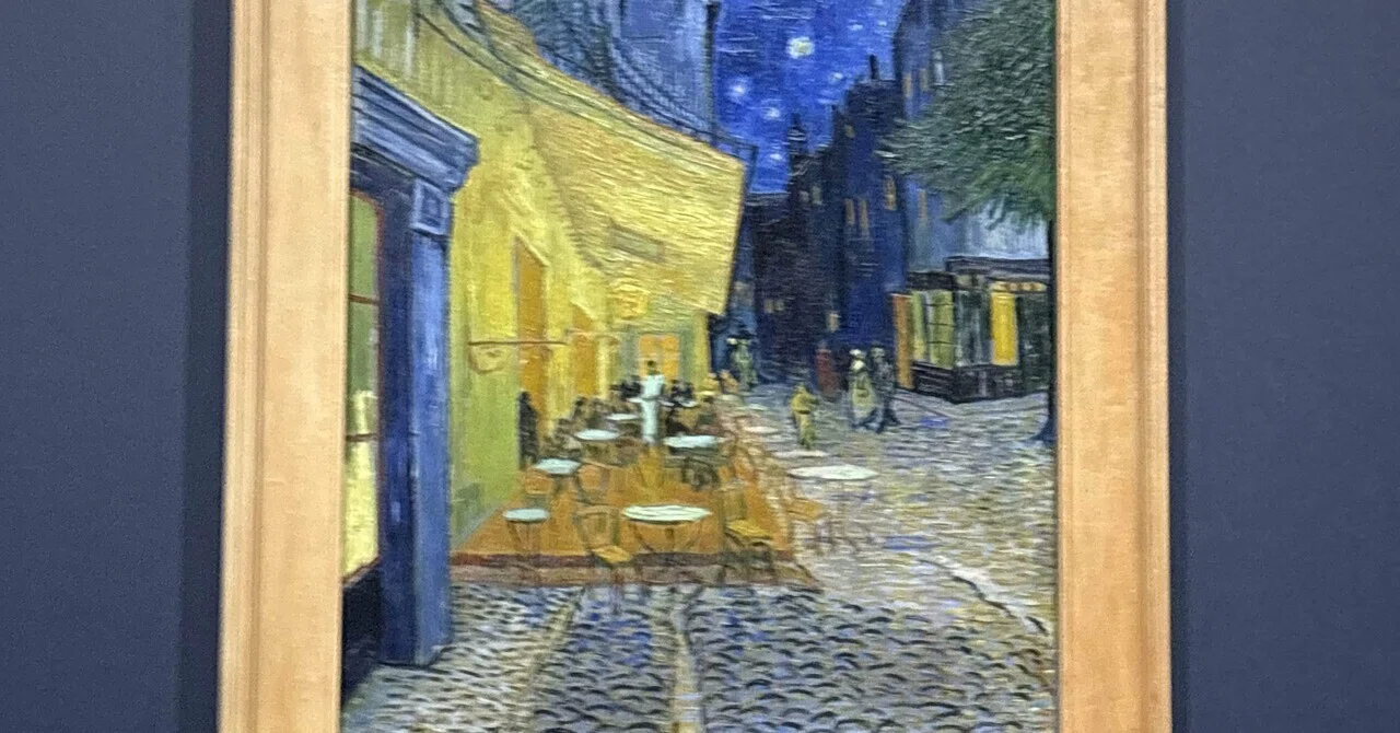 印象派 夜のカフェシーン 油彩画 夜のカフェテラス｜あさり