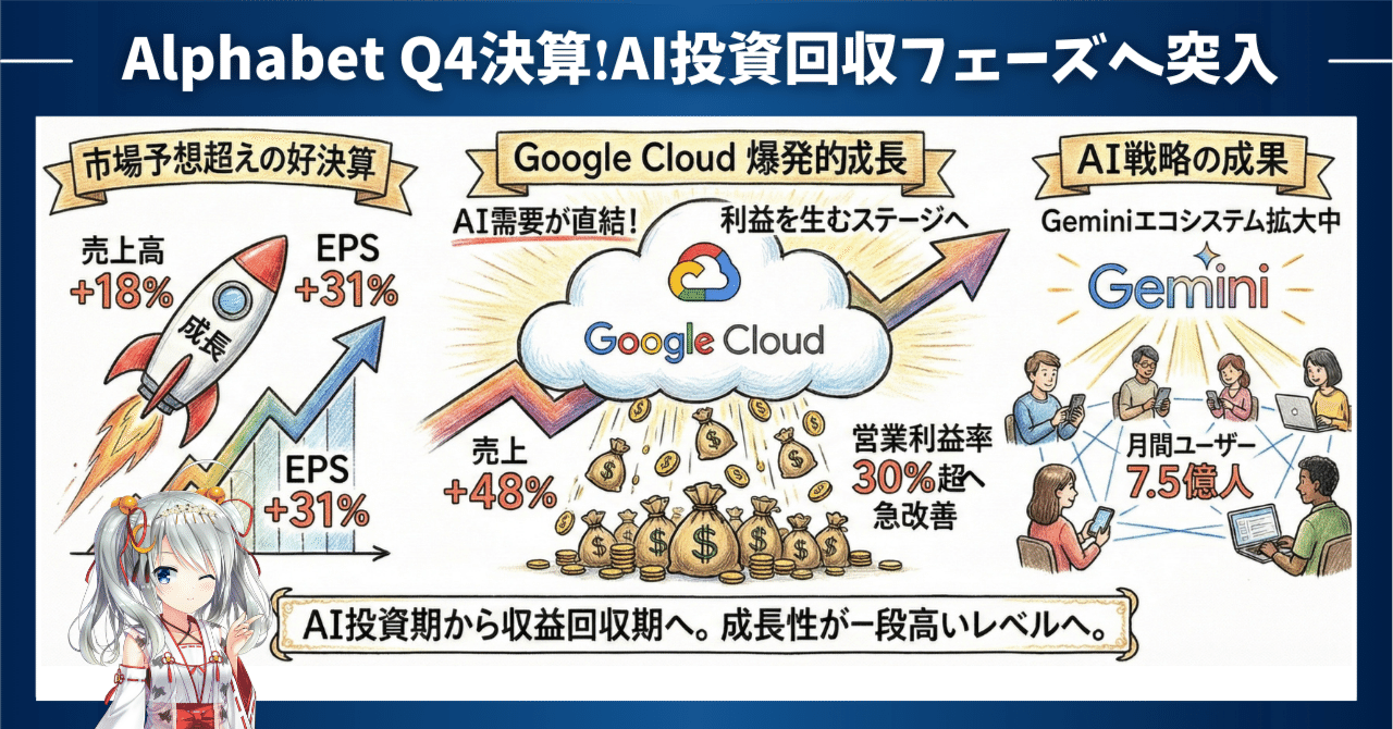 Alphabet（Google）決算が超絶好調❗️AI需要が収益を本格牽引