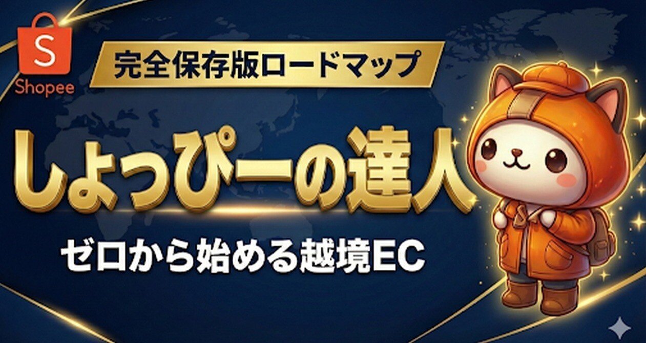 【YouTube×Note】全18回ゼロからはじめる越境EC - 2025-04｜しょっぴーの達人@SHOPEE輸出をゼロから完全攻略｜note