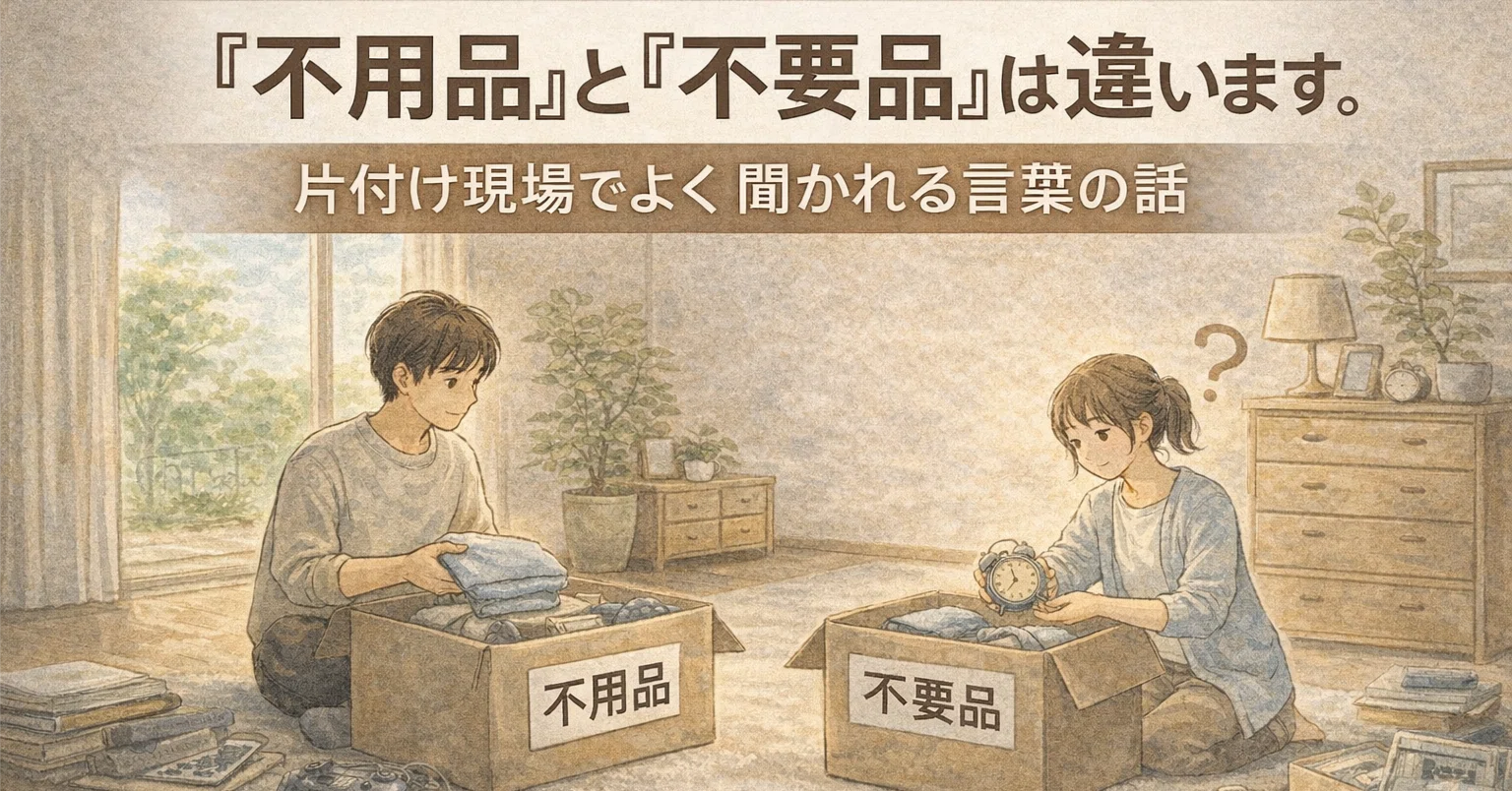 不用品」と「不要品」は違います。｜【エコスピード】片付けと掃除の達人