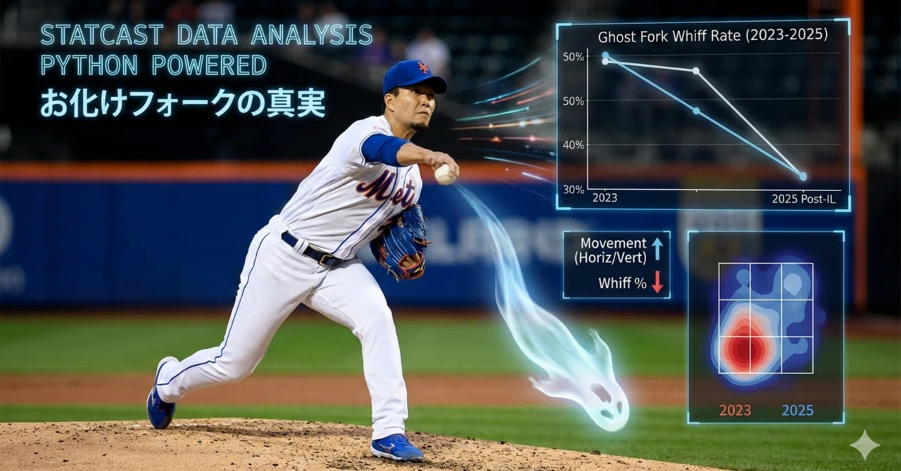 Statcastデータで見る千賀滉大の「お化けフォーク」（2023-2025）｜shogaku