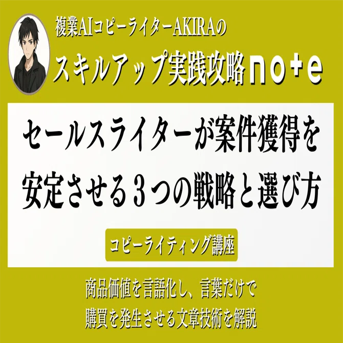 もう迷わない】セールスライターが案件獲得を安定させる3つの戦略と