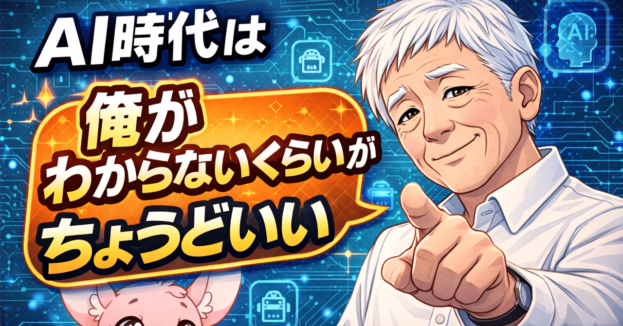 AI時代は俺がわからないくらいがちょうどいい