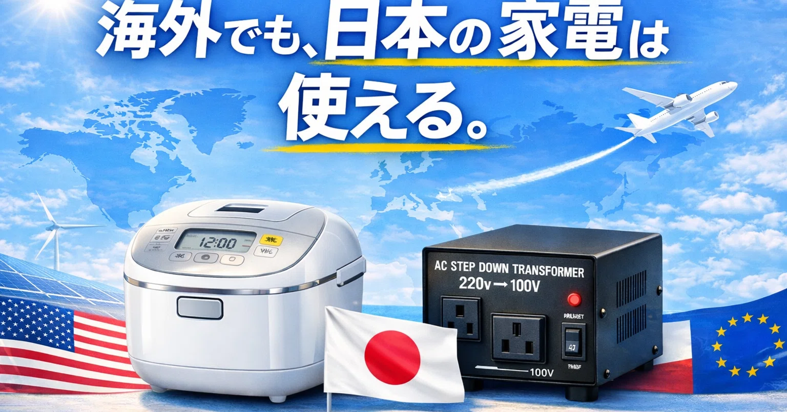 海外でも日本の電化製品は安全に使える｜電圧おじさん