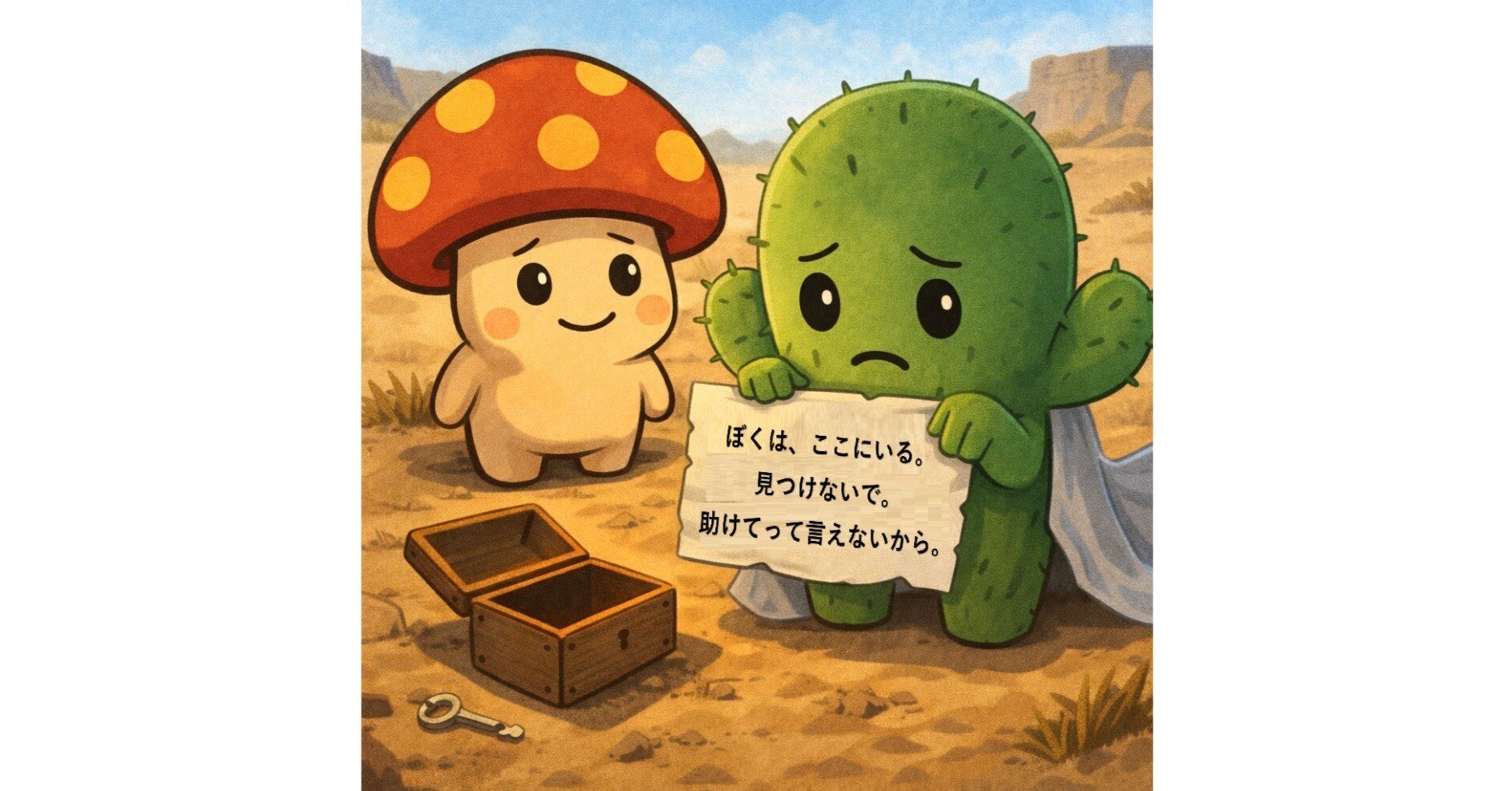 サボテン君とキノコ君の物語】第54話 小さなぼくが隠れていた場所