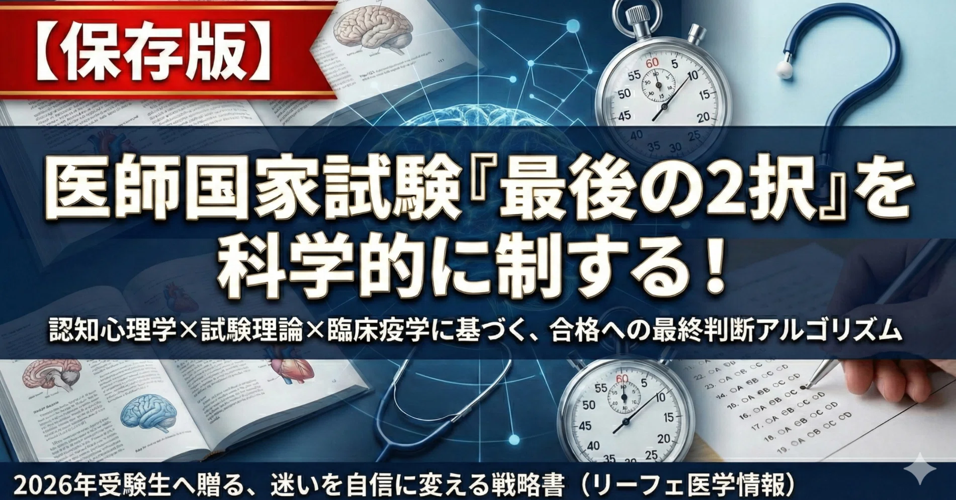 医師国家試験「最後の2択」で迷ったときの正答率を上げる科学的判断法