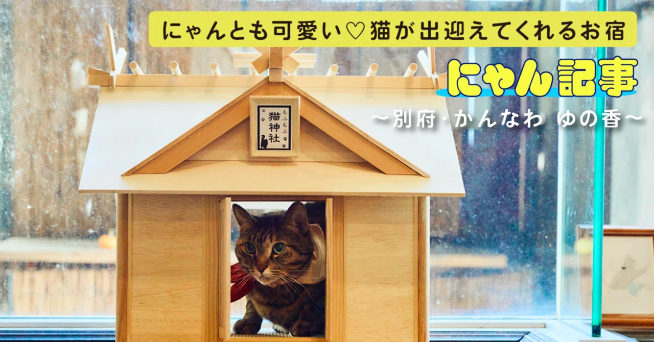 にゃんとも可愛い♡ 猫が出迎えてくれるお宿〜別府・かんなわ ゆの香