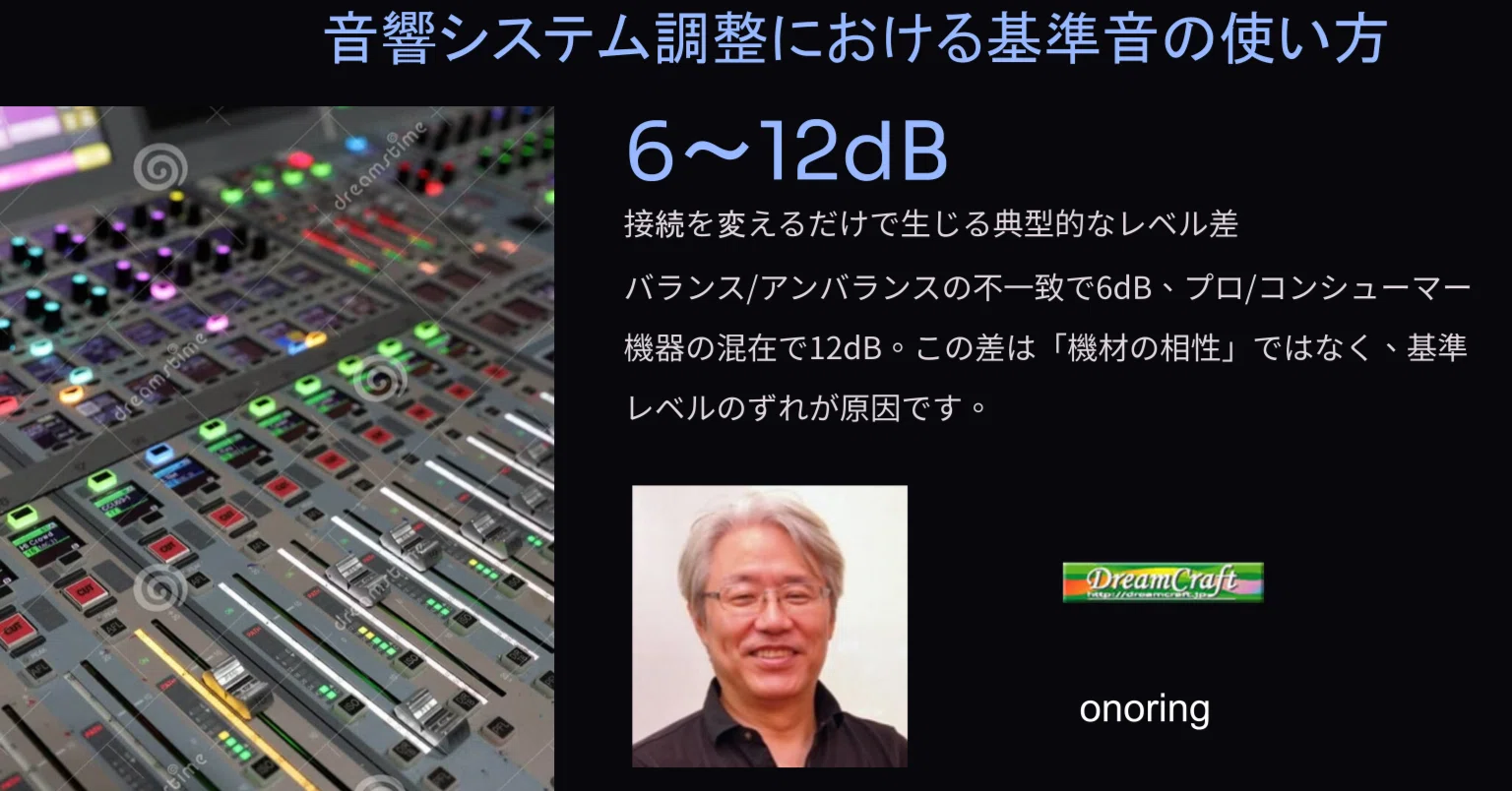 音響システム調整における基準音（リファレンストーン）の使い方｜おの