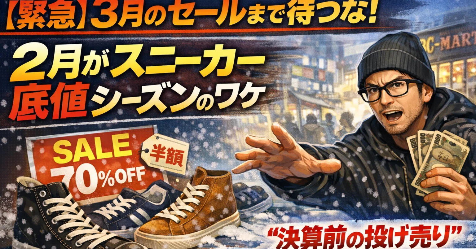 緊急】3月のセールまで待つな。2月こそが「スニーカー」を年間最安値で 