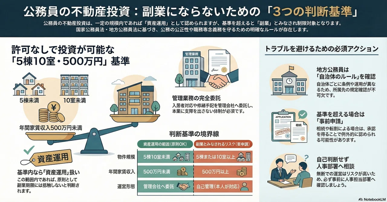 公務員の不動産投資は可能？】法律・ルールと判断基準をわかりやすく
