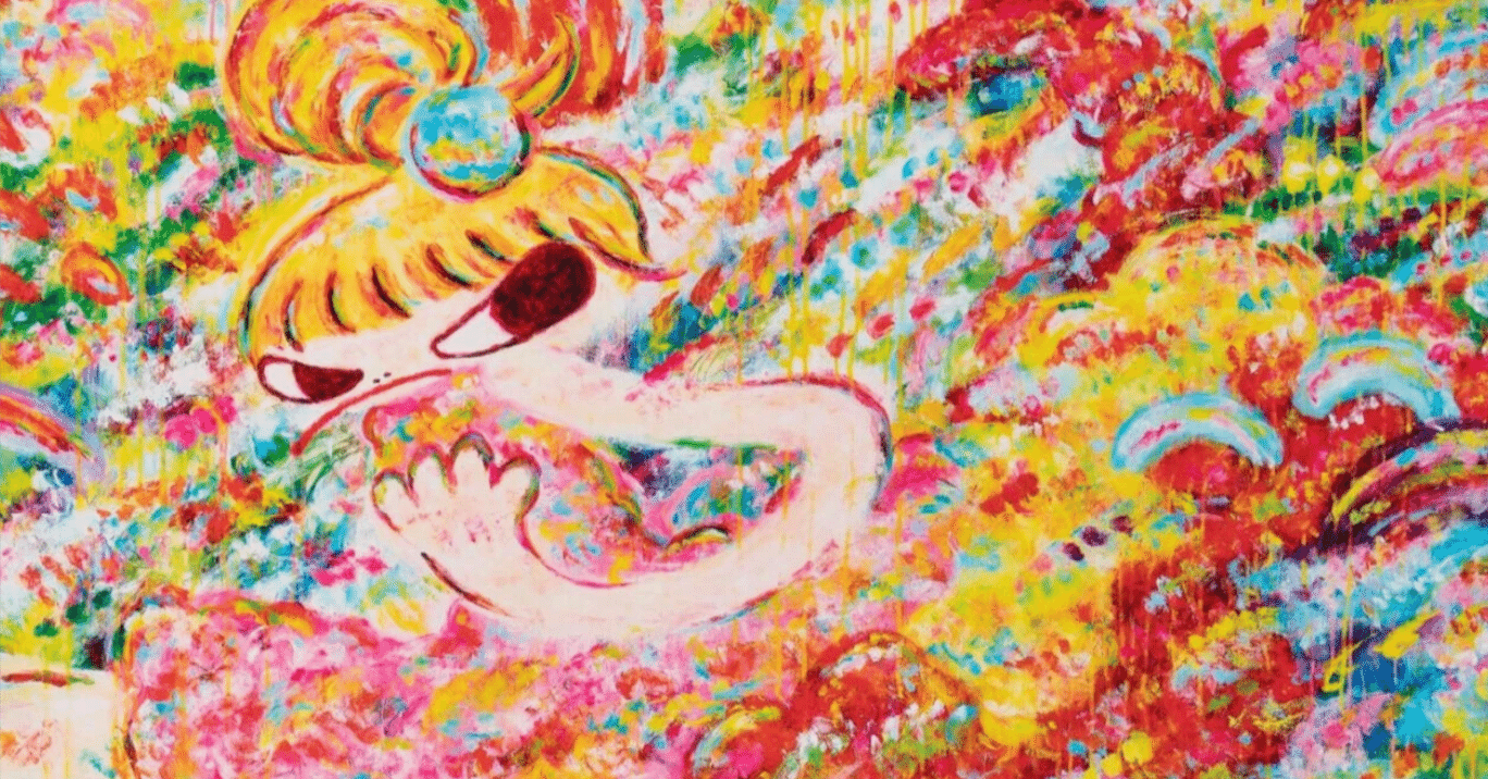 ロッカク アヤコ（ROKKAKU Ayako）】──アクリル、シルクスクリーン