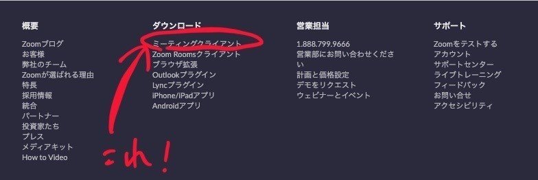 ZoomPCダウンロード