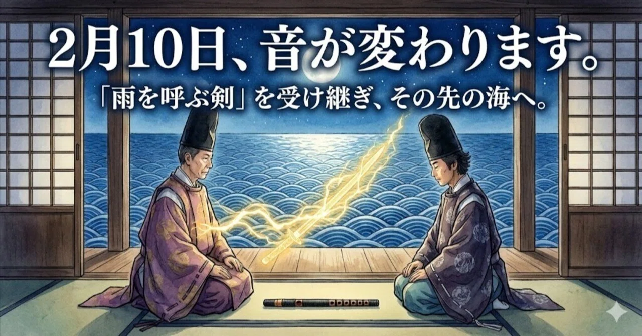 重大報告】2月10日、音が変わります。師匠から「雨を呼ぶ剣」を 