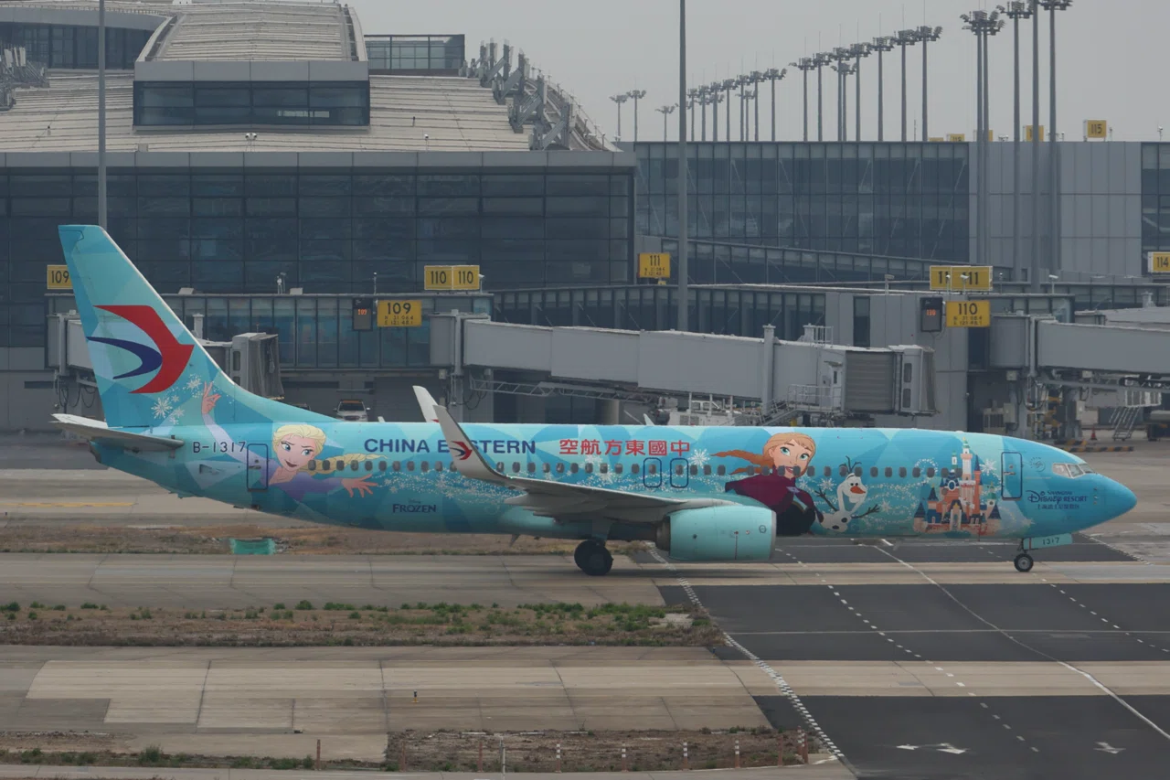 中国東方航空の目立つ特別塗装の飛行機｜たっきー