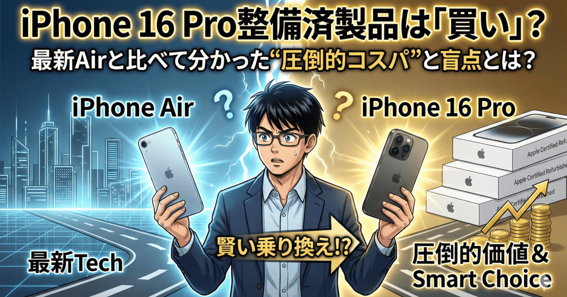 iPhone 16 Pro整備済製品は「買い」？ 最新Airと比べて分かった”圧倒的