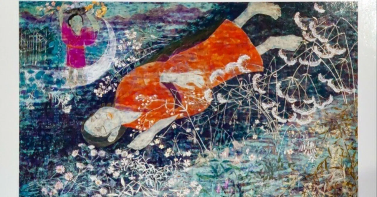 三橋節子、お祭り、希少画集画、新品額装付、状態良好 三橋節子画集 - ノースブックセンター