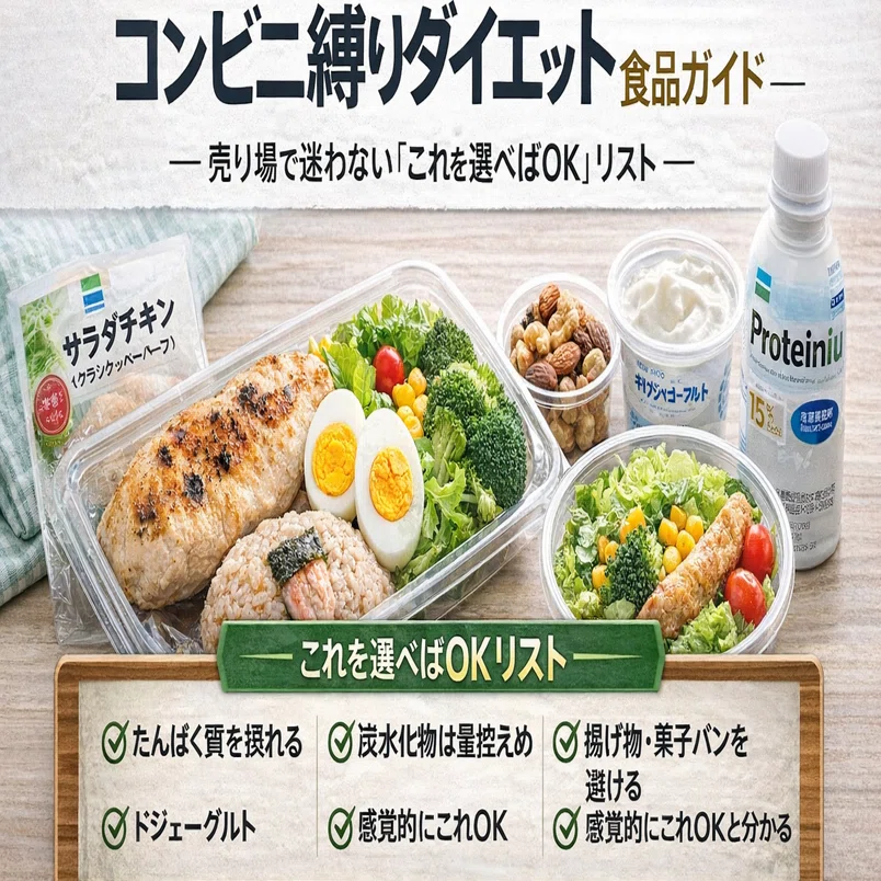 20代後半男性のためのコンビニ縛りダイエット食品ガイド― 売り場で迷わ