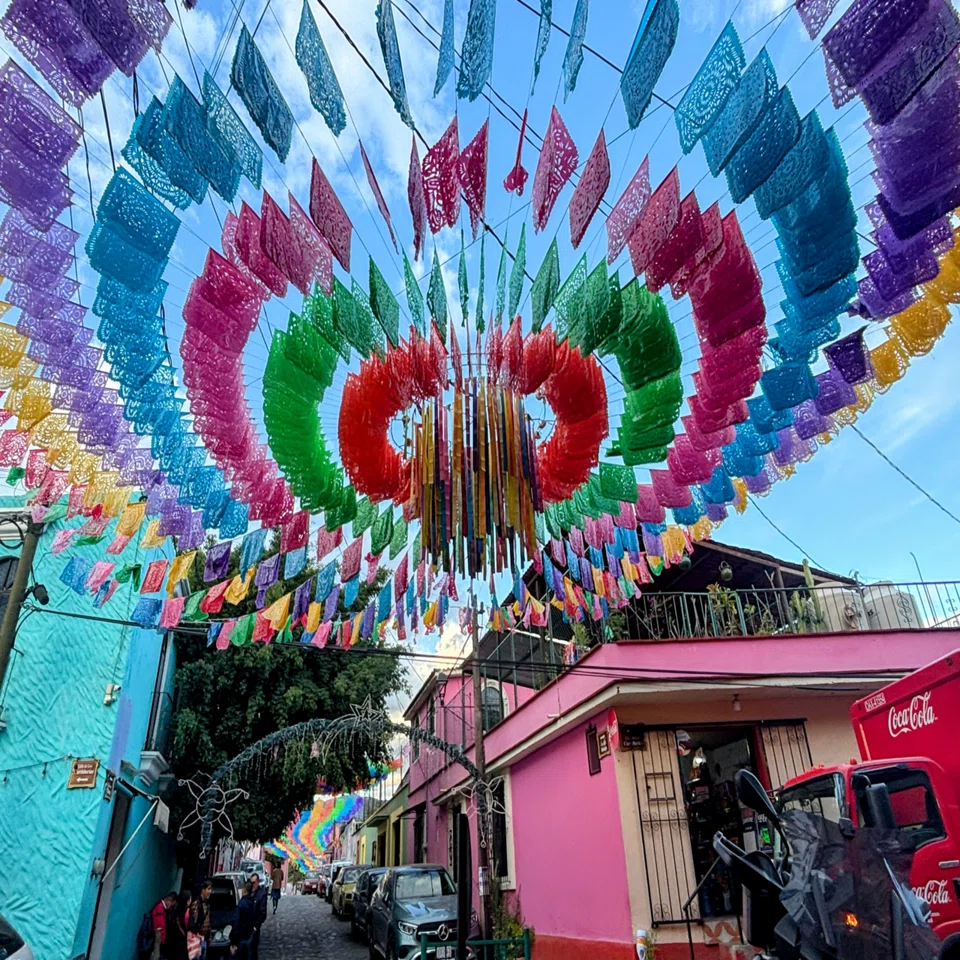 オアハカ🇲🇽ハラトラコ｜アラフォーが壁画の前で撮影とポージングを