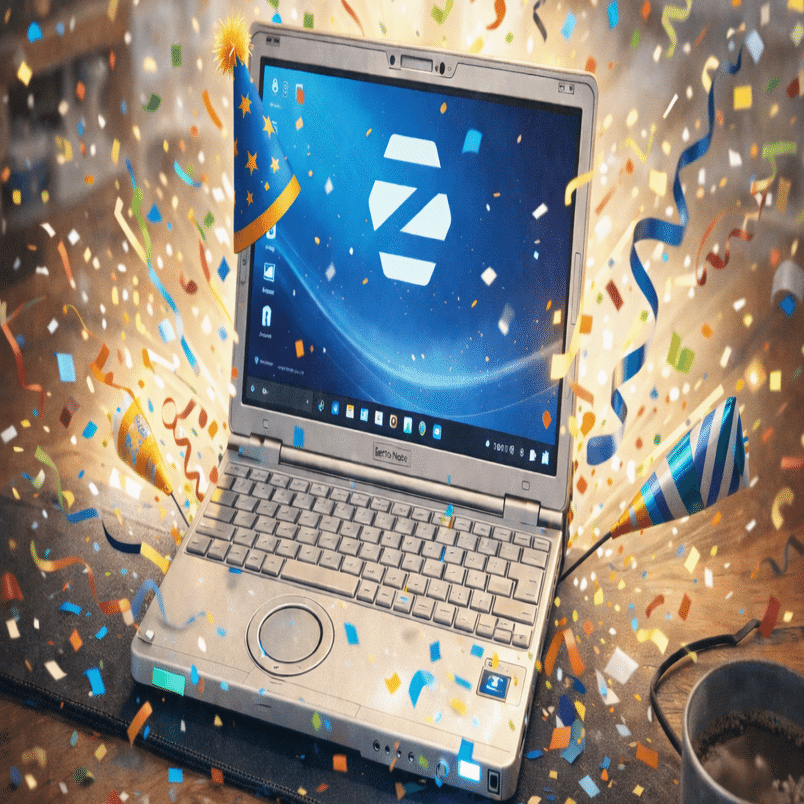 Panasonic レッツノート CF-S10 Zorin OSインストール済み Zorin OS の話① ー 10年選手のLet's Noteに、Zorin OS 18を入れてみた